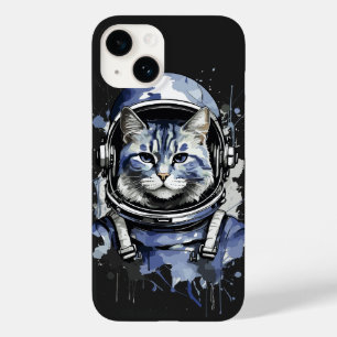 Design de Abertura de Gato do Astronauta Azul