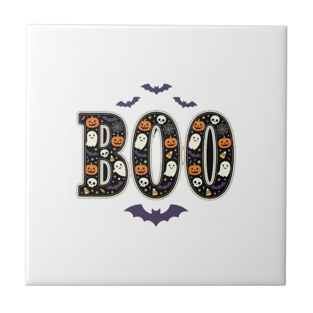 Design de Abóbora Fantasma Boo de Halloween Fofo (Frente)