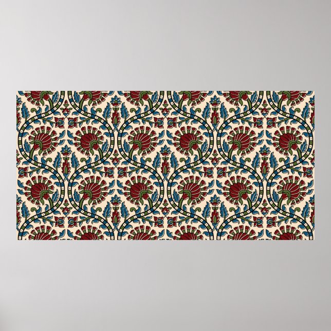 design de abstrato para o bloco ajrakh impressão d (Frente)