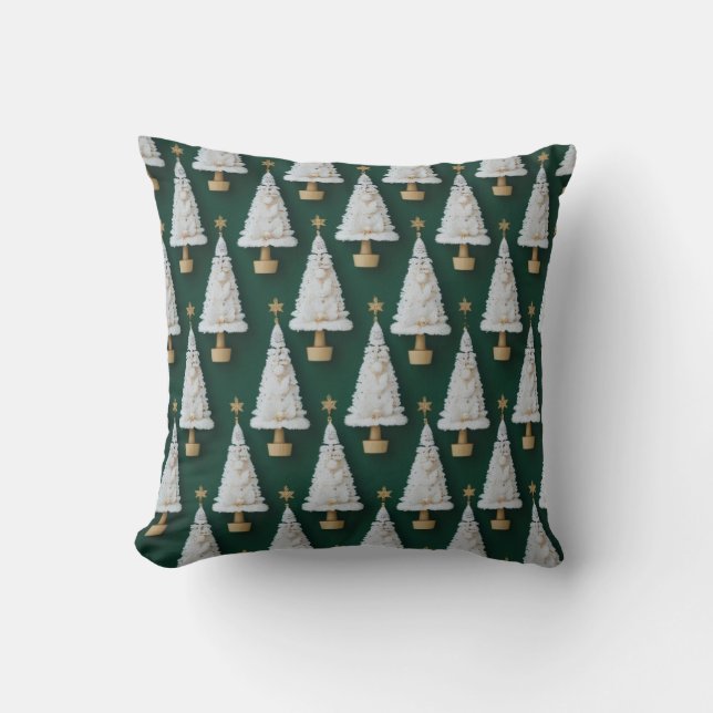 design de almofada de árvore de Natal (Frente)