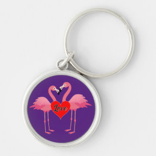 Design de Amor Flamingo Rosa - Chaveiro de Ronda P
