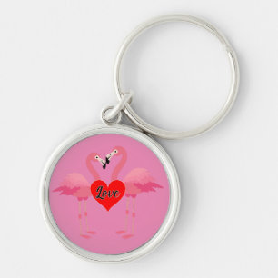 Design de Amor Flamingo Rosa - Chaveiro de Ronda P