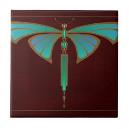 Design de animais de arte azul Vintage Nouveau