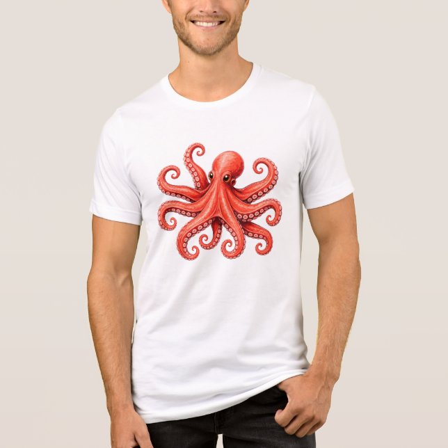Design de animal marinho polvo do oceano (Frente)