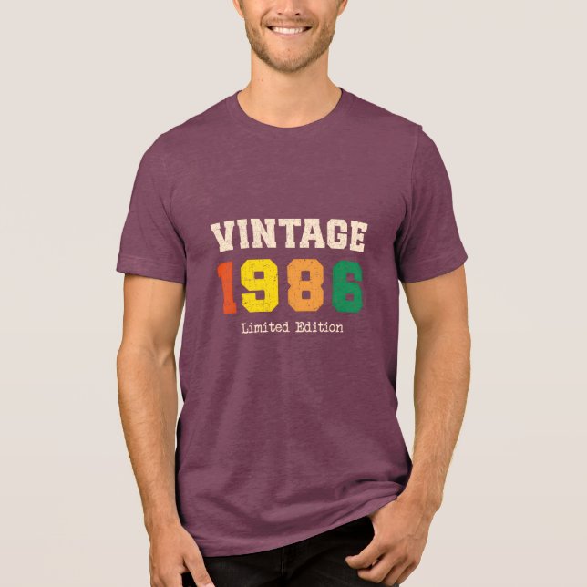 Design de Aniversário Retro Edição Limitada Vintag (Frente)
