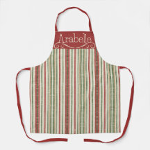 Design de Apron com faixa vermelha e verde