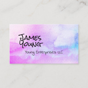 design de aquarela cartão de visita personalizado
