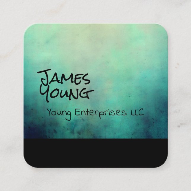 design de aquarela cartão de visita personalizado (Frente)