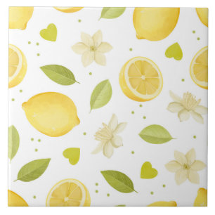 Design de Aquarela Limões e Flores