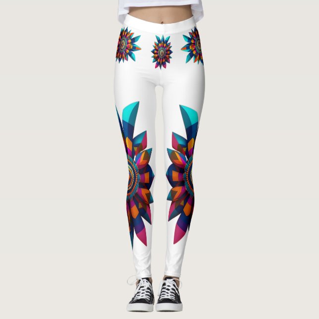 Design de Arte Americana Indígena Leggings All-Ove (Frente)