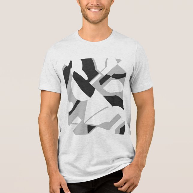 Design de Arte Diagonal em Negrito com Cinza (Frente)