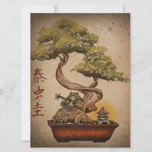 Design de Árvore sapo Bonsai Presente de anivers