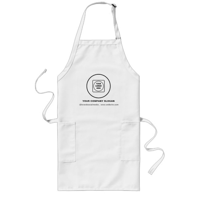 Design de Avental Longo Personalizado para Promoçã (Frente)
