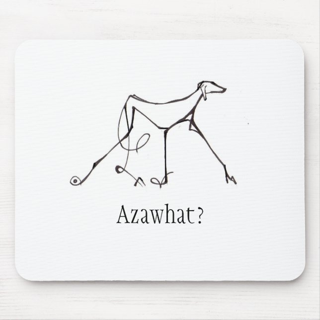 Design de Azawakh Mousepad por David Moore (Frente)