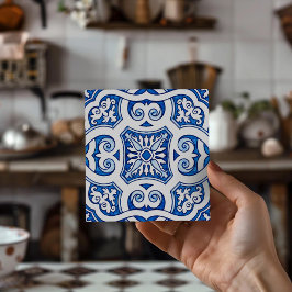 Design de Azulejo Azul de Sintra Estilo Europeu Vi
