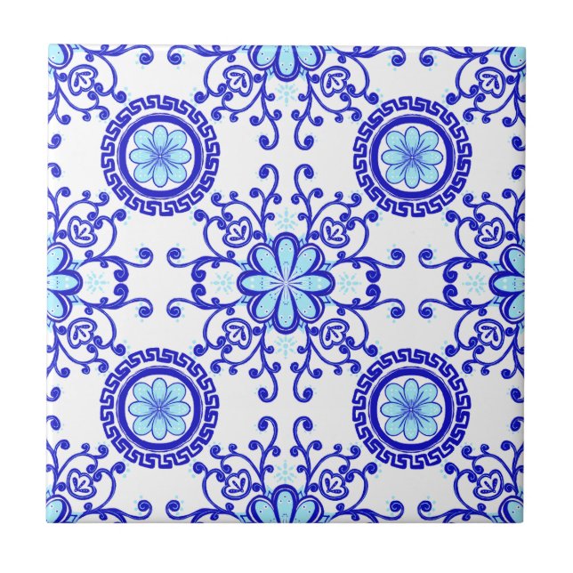 Design de Azulejo de Positano Amalfi em Aquarela (Frente)