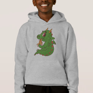 Design de Bebê Dragão Comendo Fatia de Pizza Delic