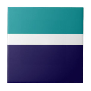 Design de Bloco de Cor Azul Branco Teal