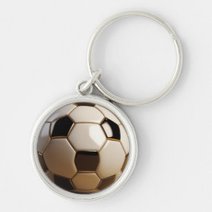 Design de Bola de Futebol 3D – Chaveiro de Opção P