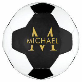 Design de Bola de Futebol com Monograma e Nome Per
