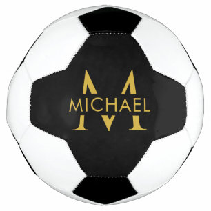 Design de Bola de Futebol com Monograma e Nome Per