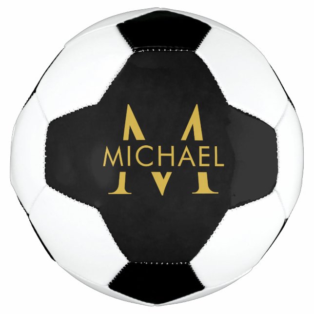 Design de Bola de Futebol com Monograma e Nome Per (Frente)