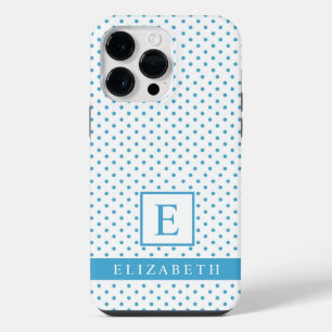 Design de bolinhas azul ciano personalizado