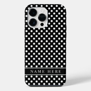 Design de bolinhas preto e branco personalizado