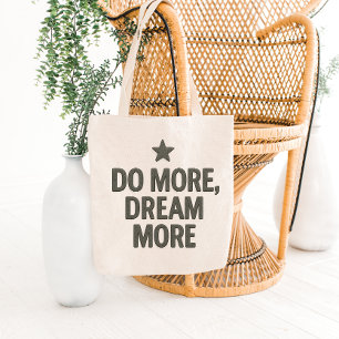 Design de Bolsa Tote com Citação Motivacional Eleg