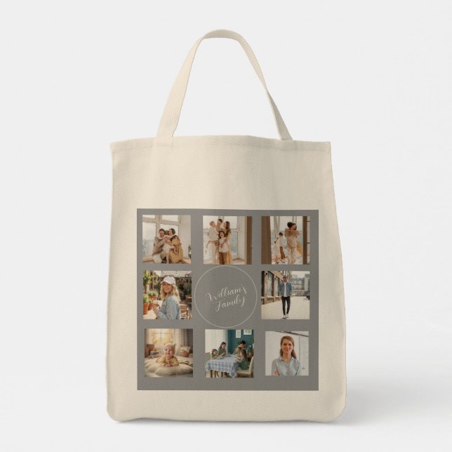 Design de Bolsa Tote Personalizada com Foto de Fam (Verso)