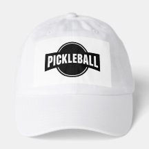 Design de boné de pickleball preto e branco