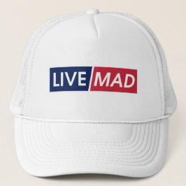 Design de Boné de Tipografia Negrita Live Mad