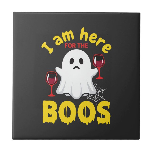 Design de Boos de Vinho de Fantasma de Halloween (Frente)