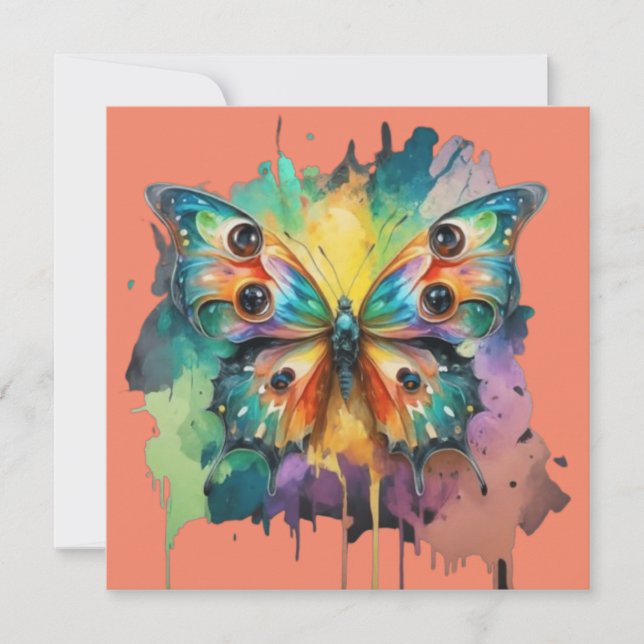 Design de borboleta colorida (Frente)