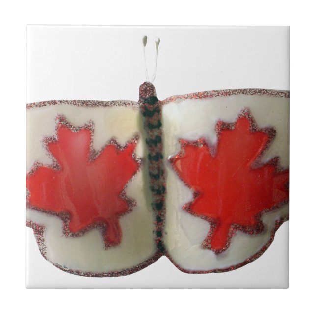 Design de Borboleta de Bandeira Canadiana (Frente)