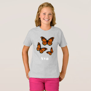 Design de Borboleta Monarca - Camiseta Básica Femi