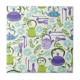 Design de bule de chá verde japonês