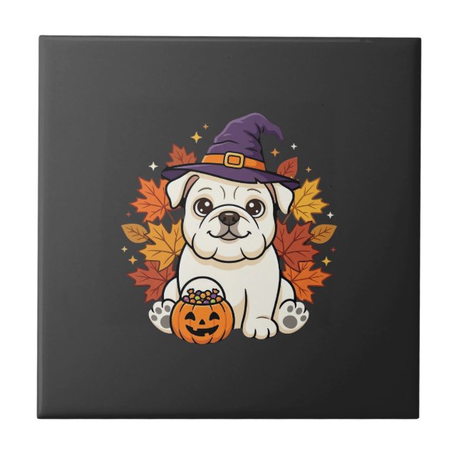 Design de cachorro de abóbora de Halloween de Bull (Frente)
