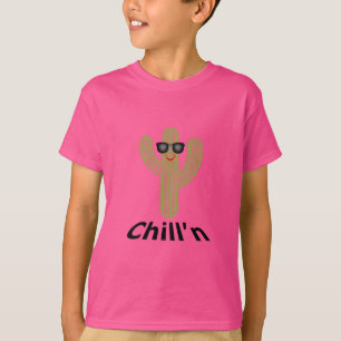 Design de Cactus Chill - Camiseta Básica para Cria