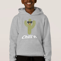 Design de Cactus Chill - Pullover Hoodie Infantil