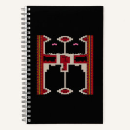 Design de caderno espiral inspirado na arte de Bor