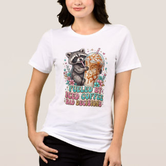 Design de Café Gelado de Guaxinim Fofinho