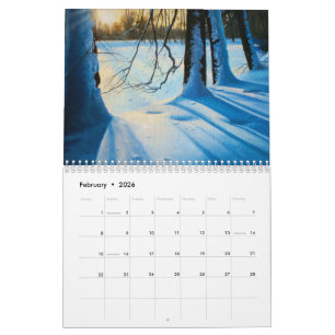 design de Calendário 2026 - Pintura em Arte Lukian