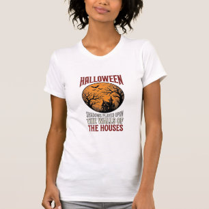 Design de Camisa da Lua da Casa Assombrada do Hall