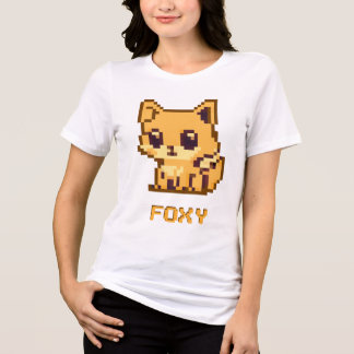 Design de Camisa de Arte de Pixel de Foxinho Bonit