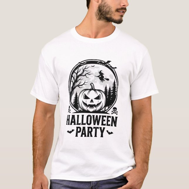 Design de Camisa de Bruxa Abóbora de Festa de Hall (Frente)