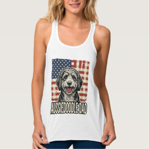 Design de Camisa de Cachorro Patriota Vintage Auss