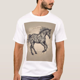 Design de Camisa de Camisa T Fractal Geométrica