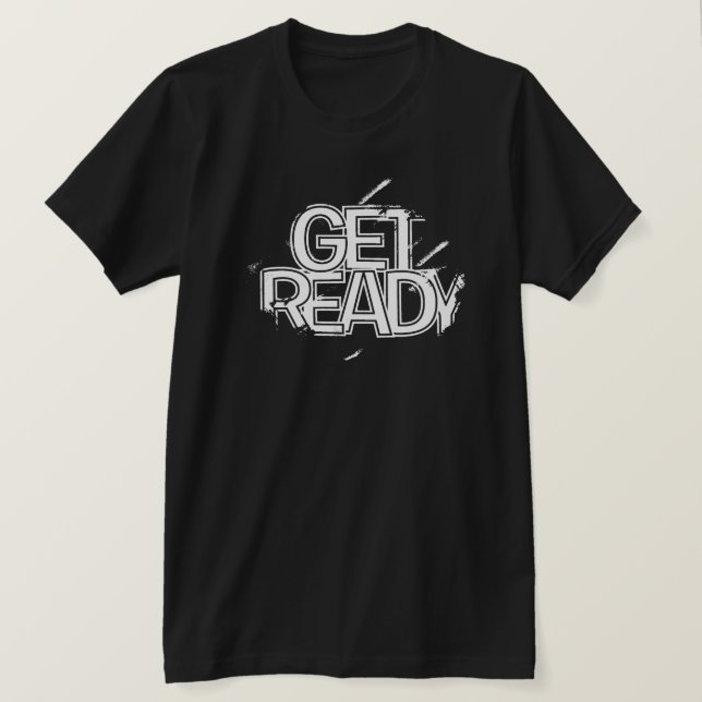 Design de Camisa de Gyterm Grunge "Prepare-se" (Frente do Design)