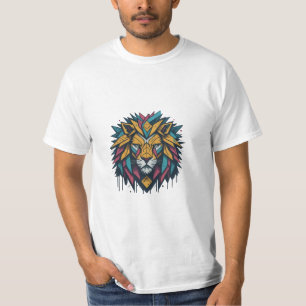 Design de Camisa de Leão Geométrico